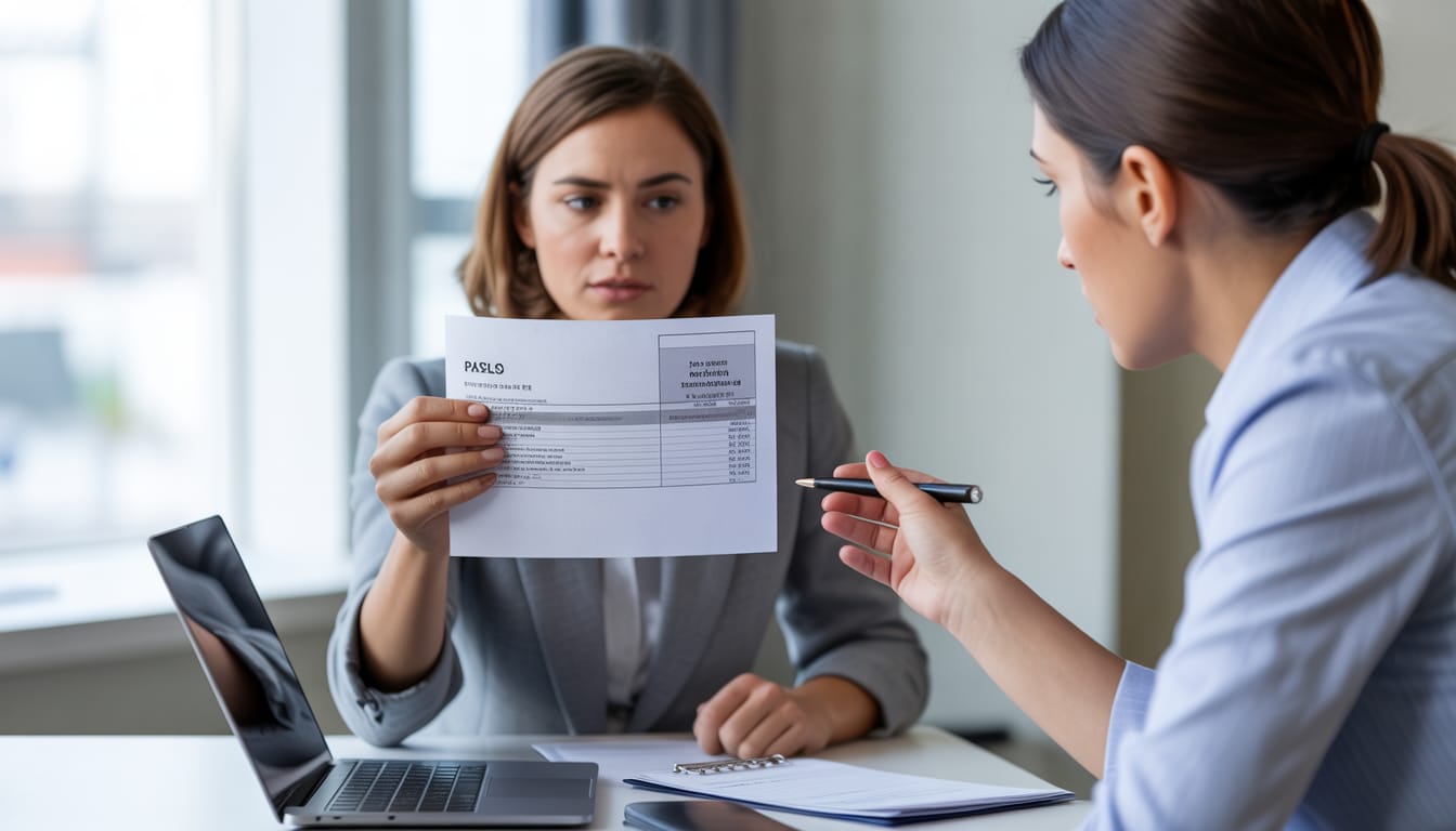 Trabalhador analisando holerite após redução de salário e direitos na CLT