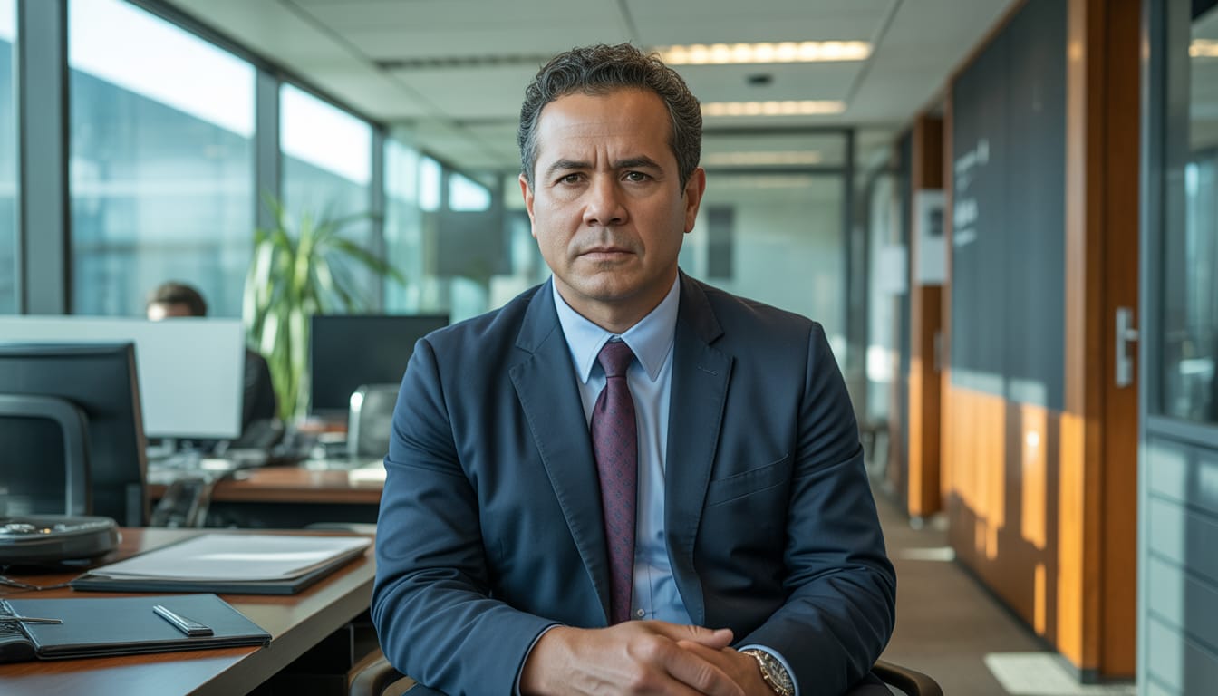 Trabalhador executando múltiplas tarefas no ambiente de trabalho
