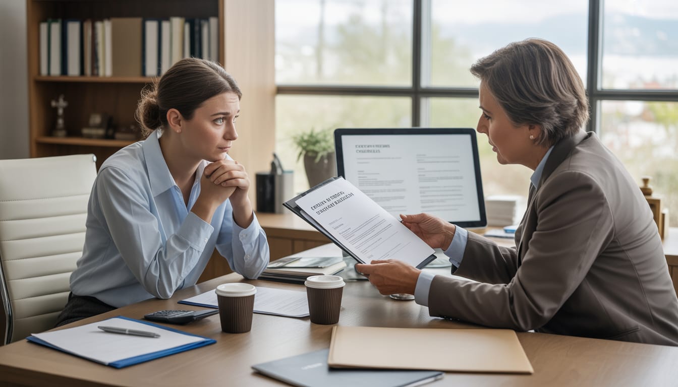 Trabalhador analisando rescisão de contrato de experiência e seus direitos