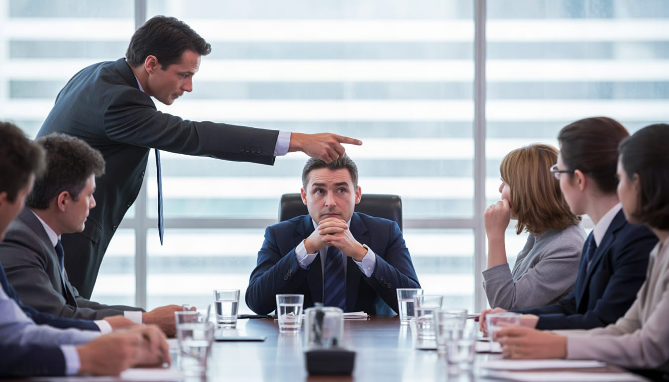 Trabalhador sob pressão no ambiente corporativo, representando assédio organizacional e assédio moral